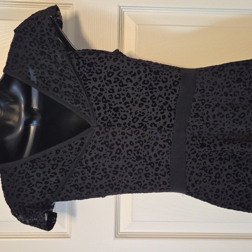 Sourpuss Black Leopard Print Dress - Picture 6 of 6